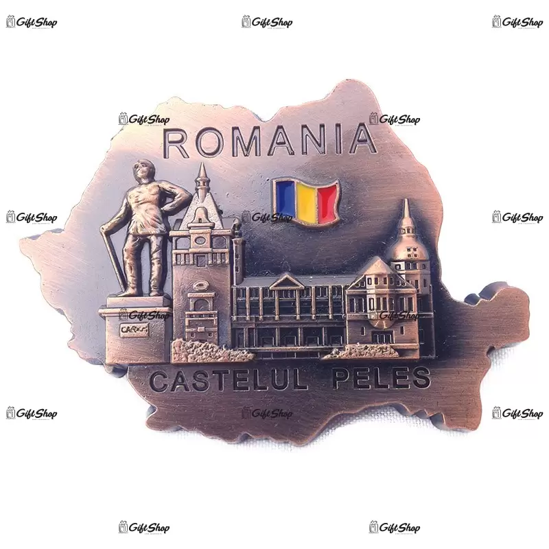 Castelul peles, magnet forma harta din metal